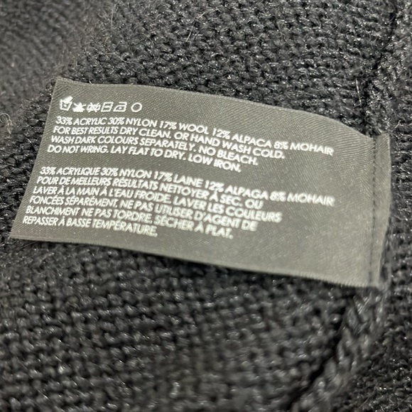 Club Monaco Sweater Vtg Cropped Black Medium NWT - Picture 6 of 9